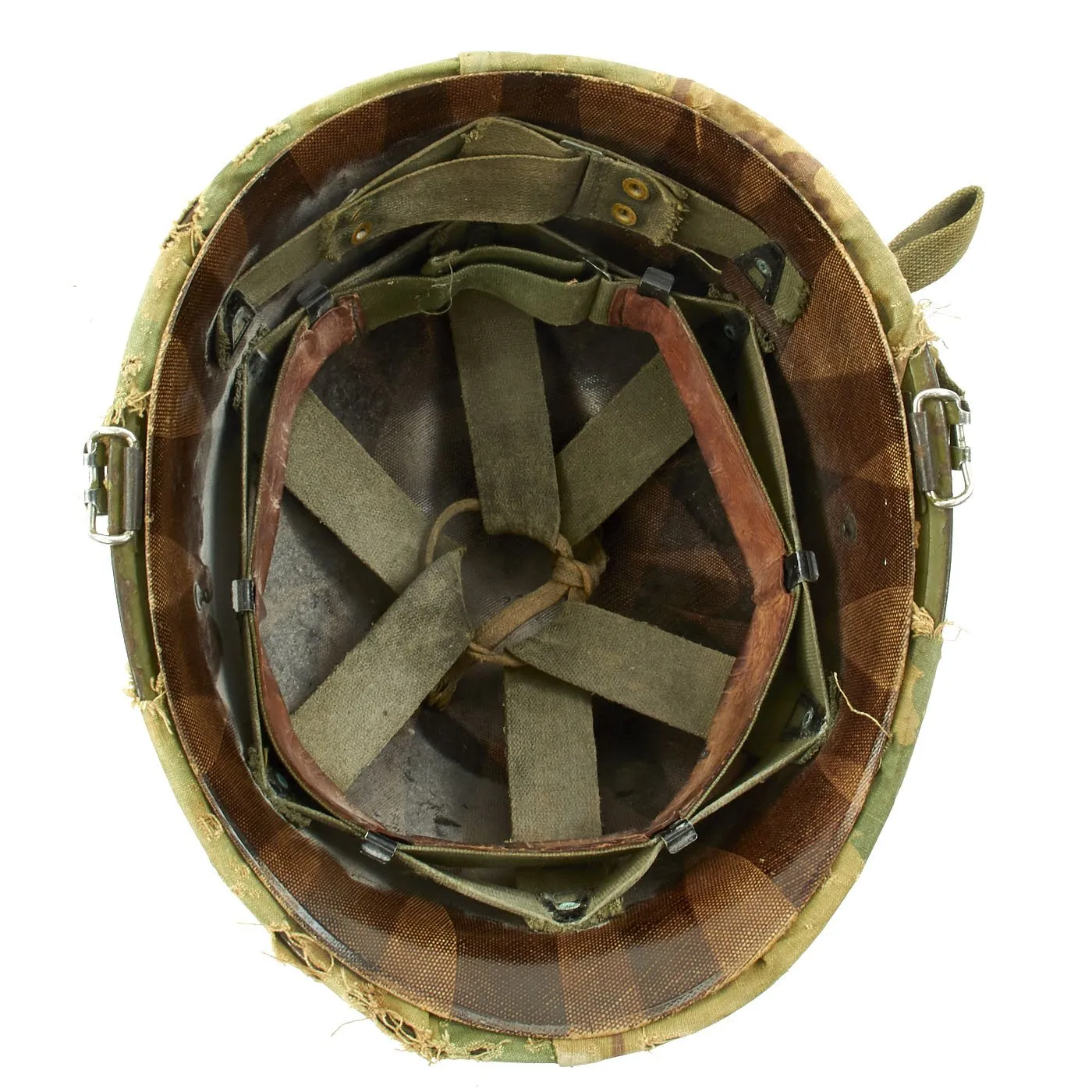 Original U.S. Vietnam War M1 Helmet with USMC Reversible Camouflage Cover