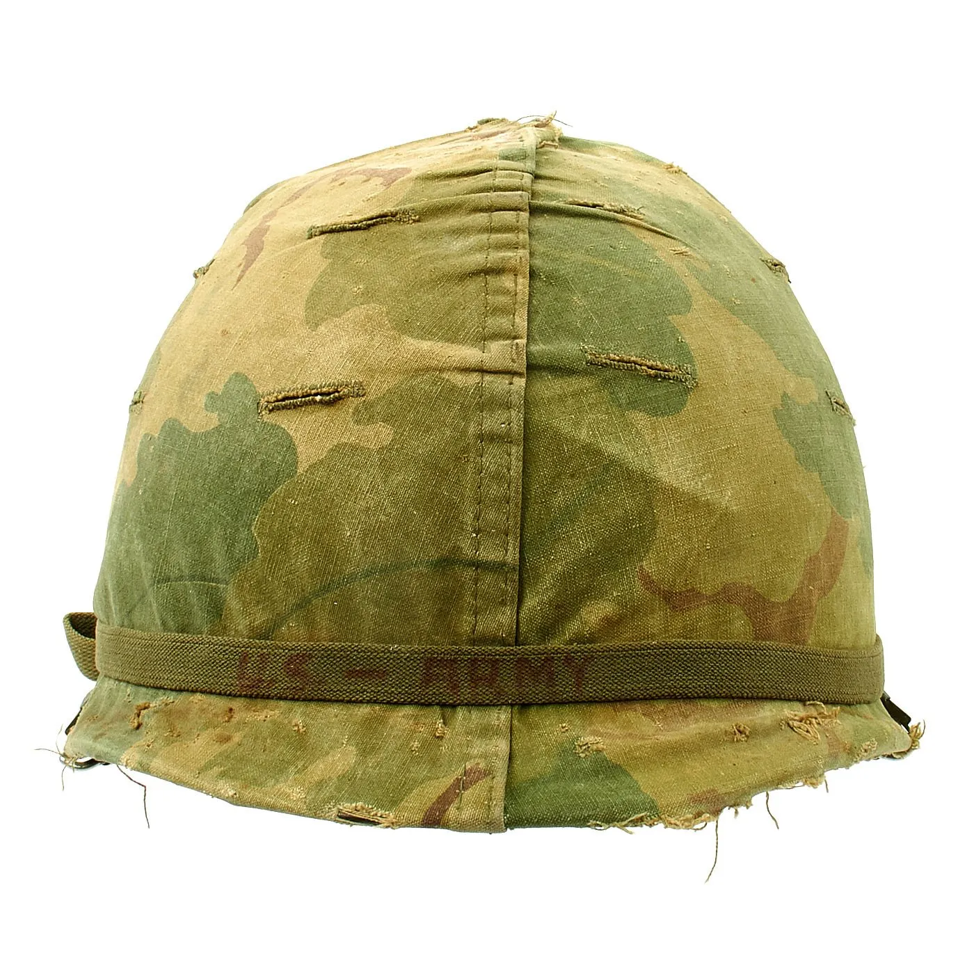 Original U.S. Vietnam War M1 Helmet with USMC Reversible Camouflage Cover