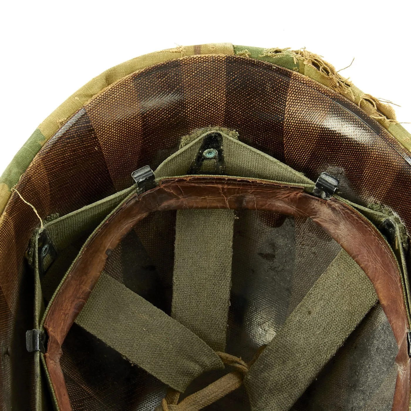 Original U.S. Vietnam War M1 Helmet with USMC Reversible Camouflage Cover
