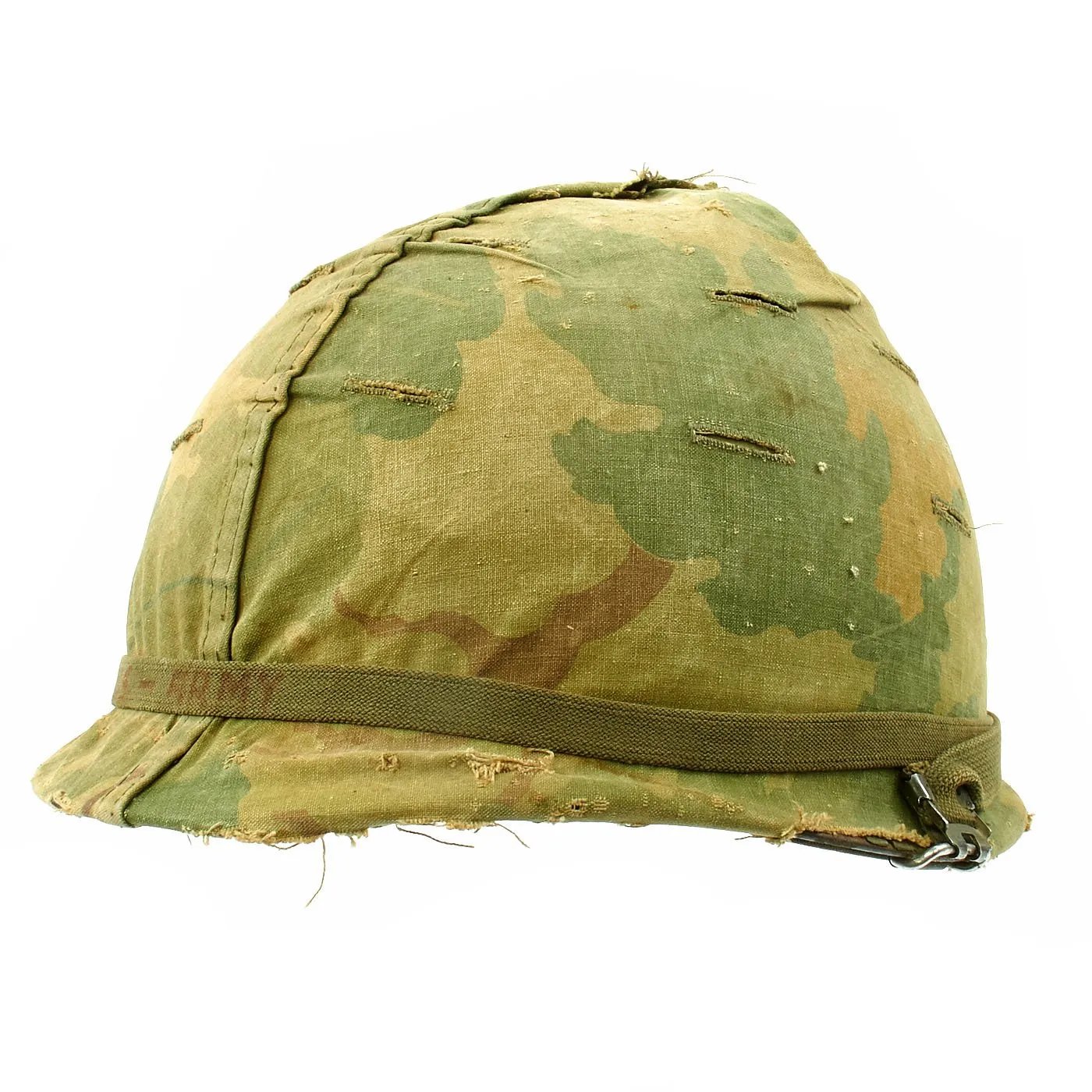 Original U.S. Vietnam War M1 Helmet with USMC Reversible Camouflage Cover