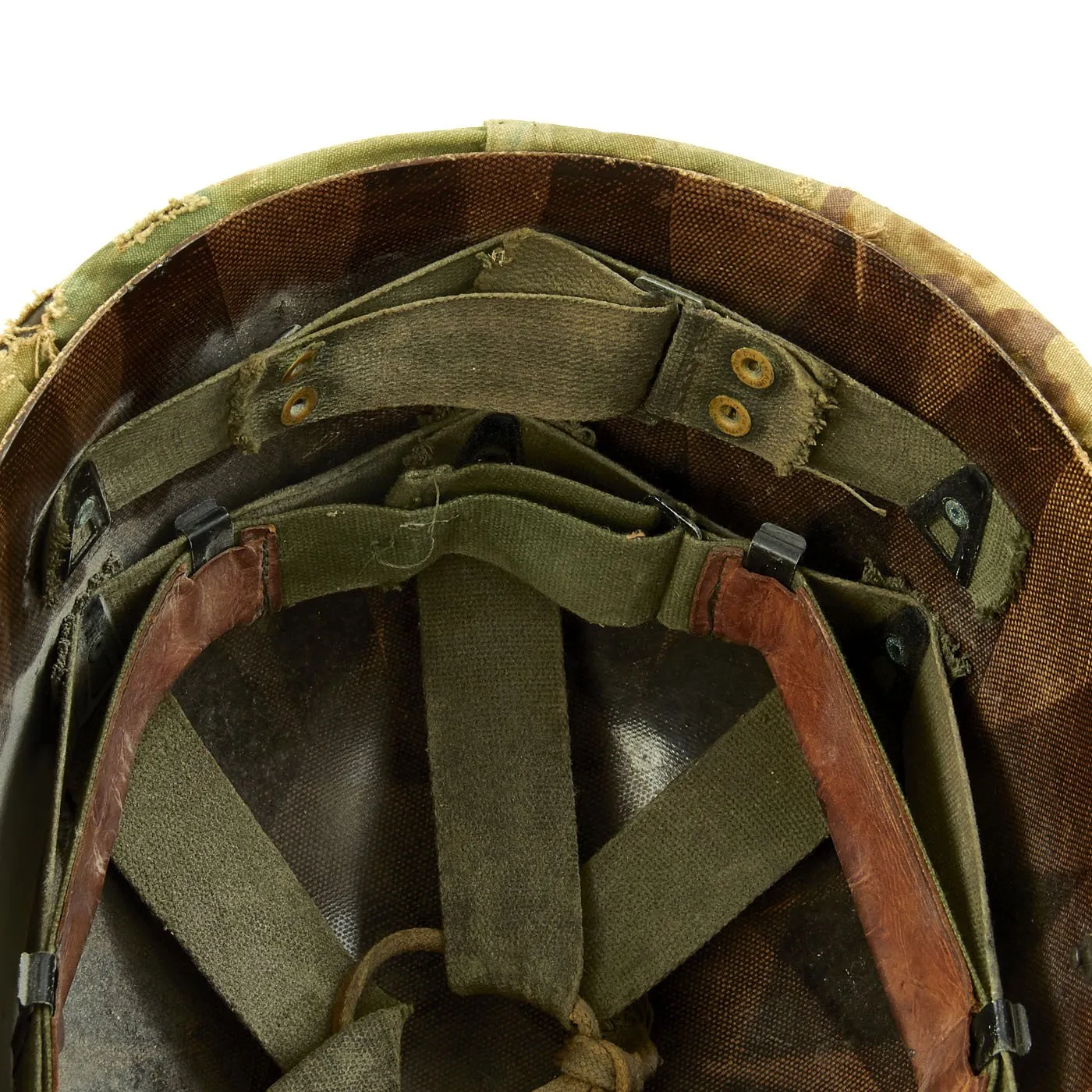 Original U.S. Vietnam War M1 Helmet with USMC Reversible Camouflage Cover