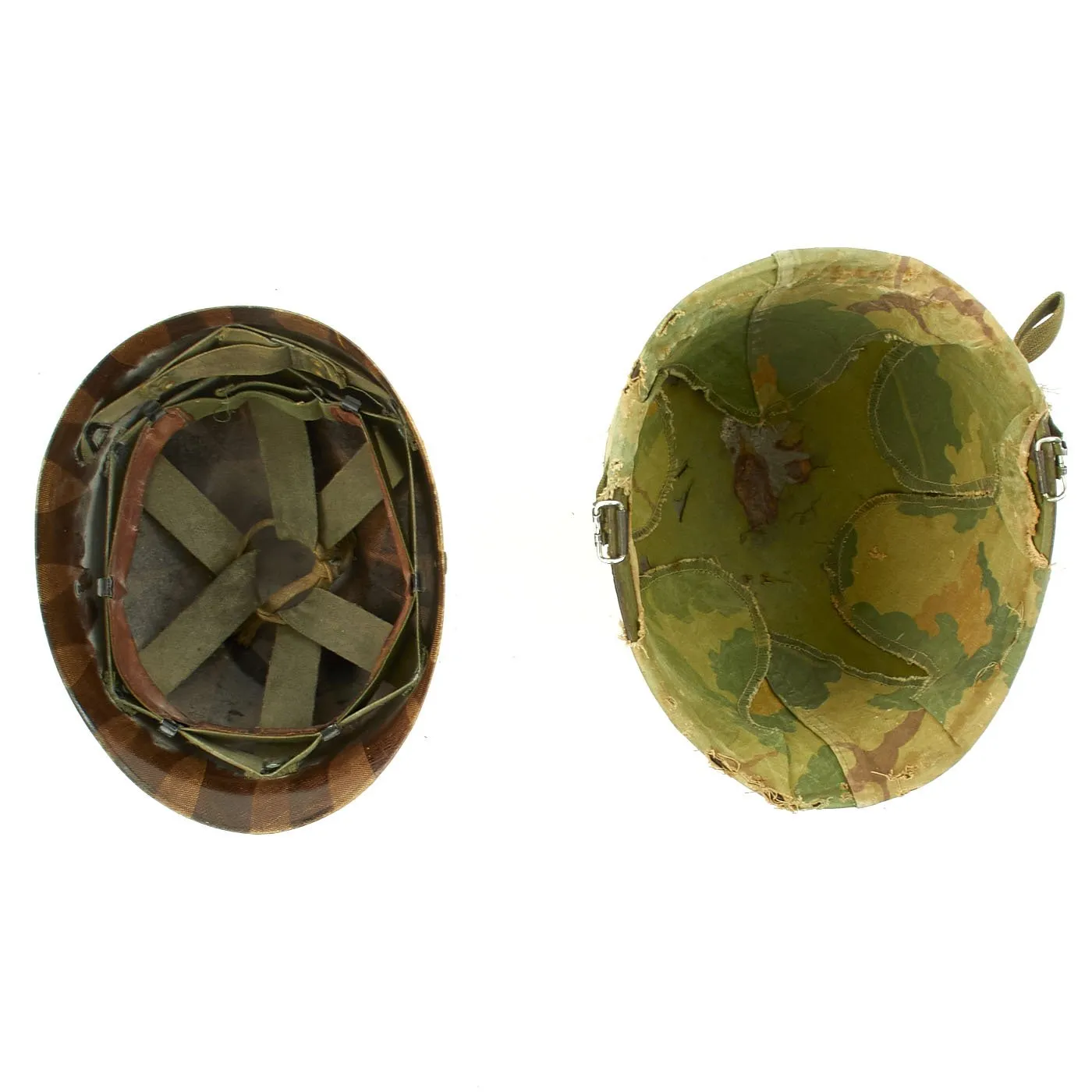 Original U.S. Vietnam War M1 Helmet with USMC Reversible Camouflage Cover
