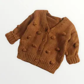 Popcorn Cardigan - Brown