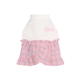 Ruffle Around T-shirt Dress- Pink