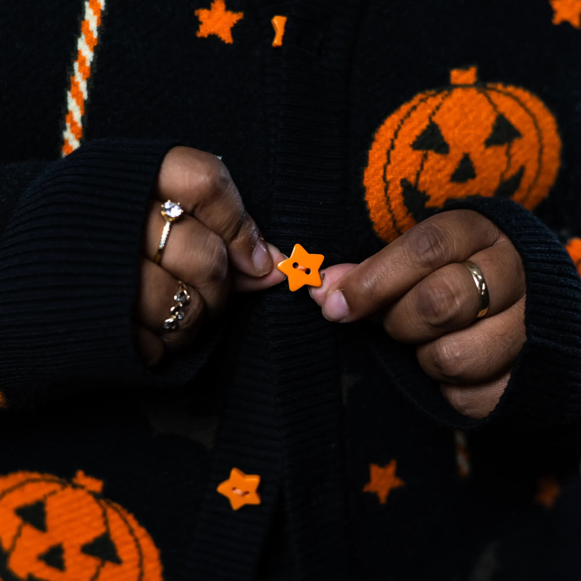 Scareworthy Pumpkin Lollipop Cardigan