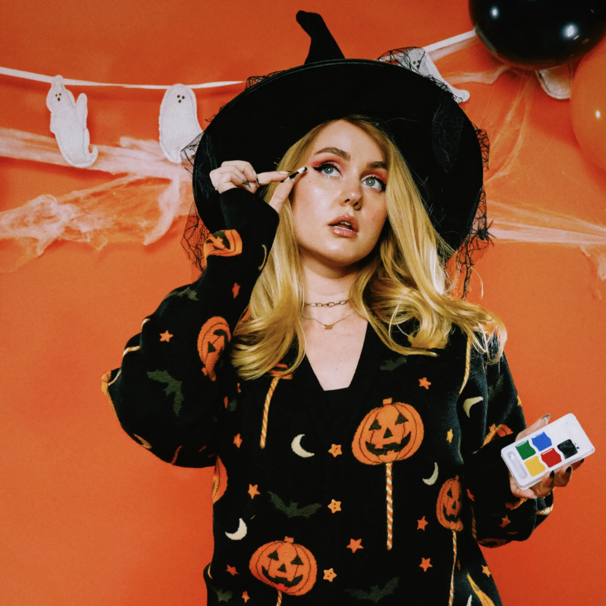 Scareworthy Pumpkin Lollipop Cardigan