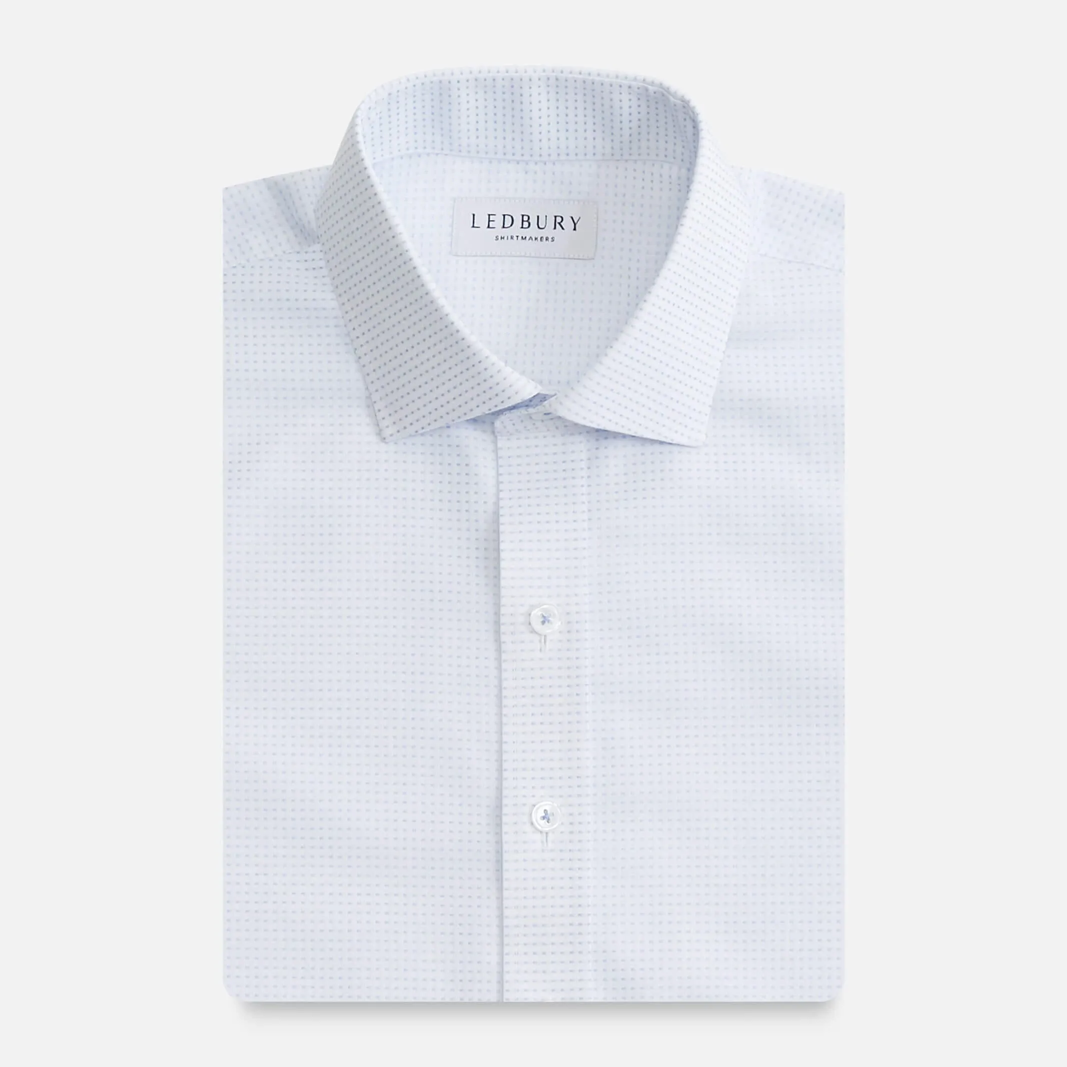 The Blue Kensington Non Iron Dot Custom Shirt