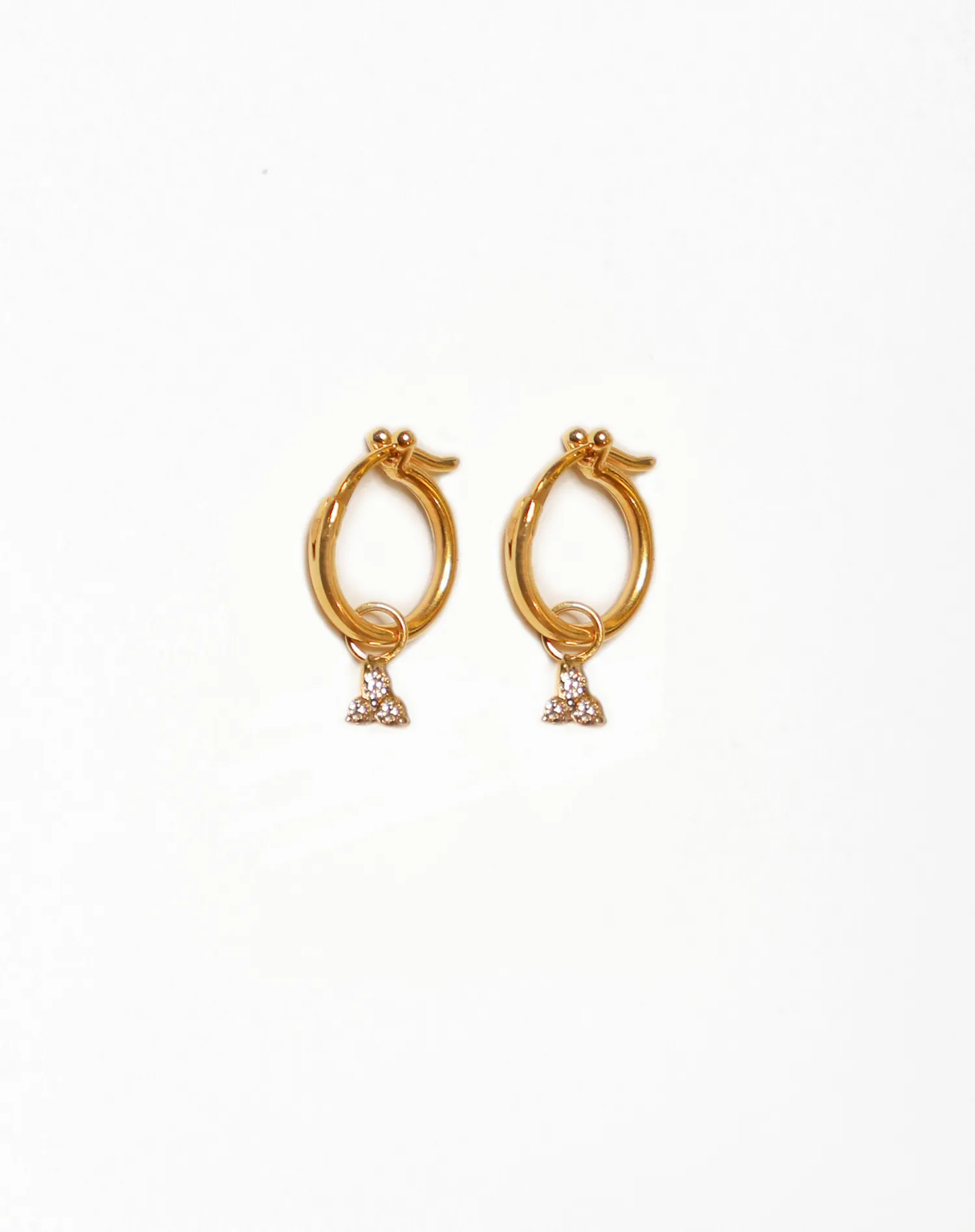 Trinity Diamond Hoop Earrings Set