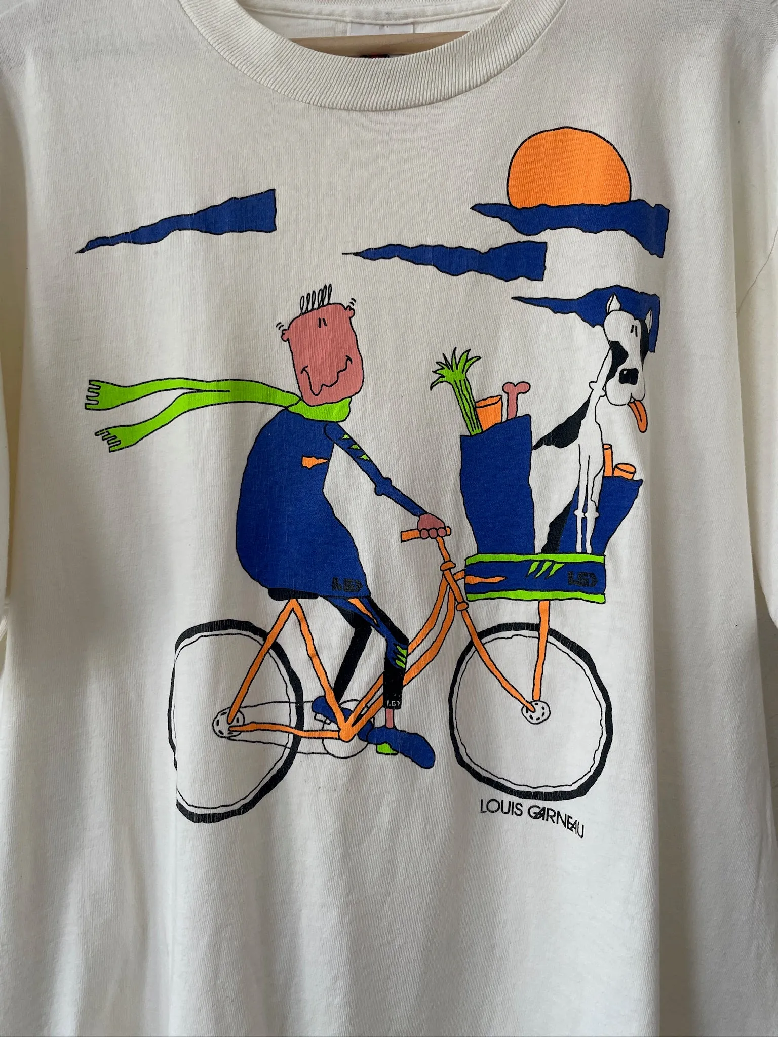 Vintage 90s Louis Garnau Bike T-Shirt L/XL