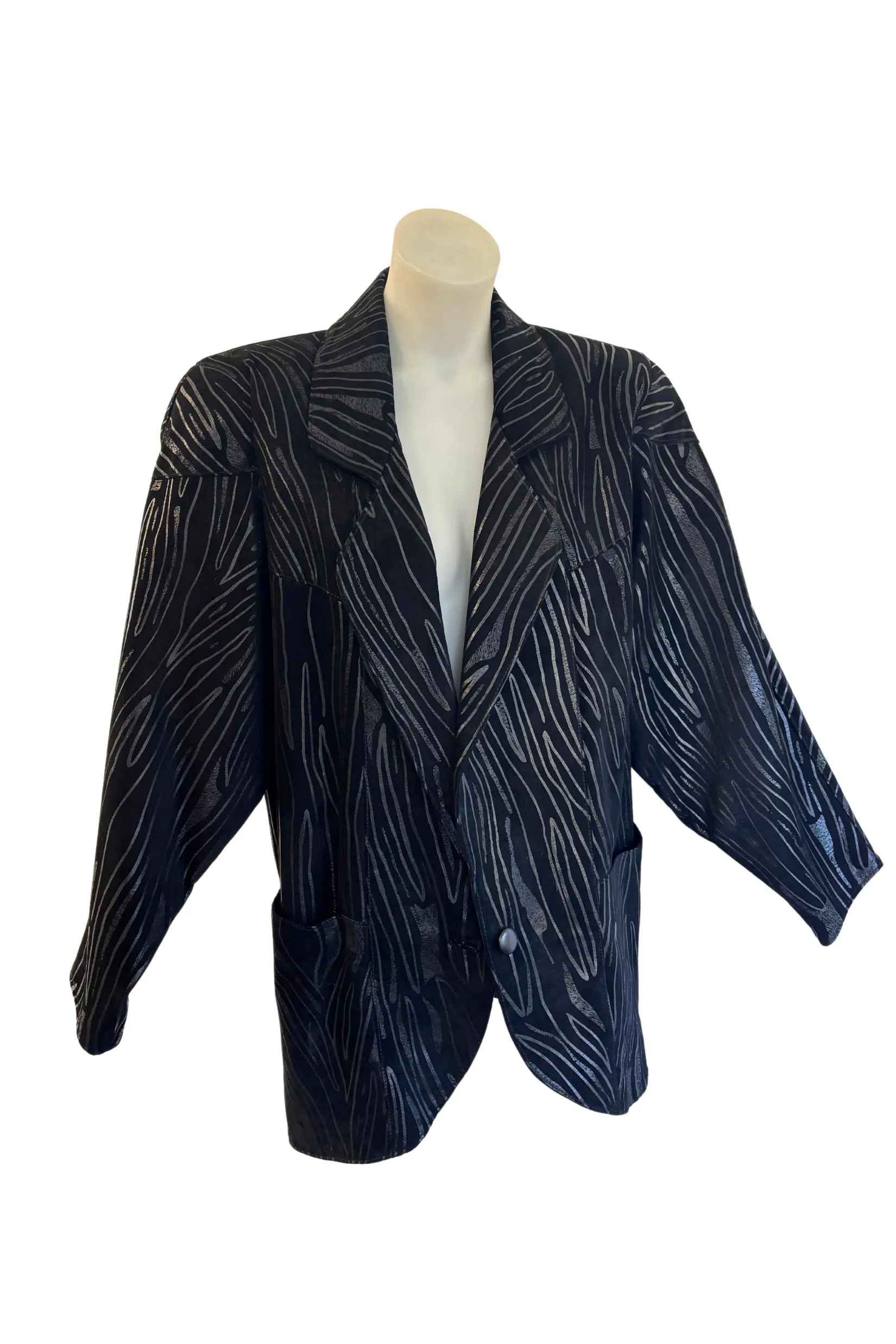 Vintage faux leather jacket, L