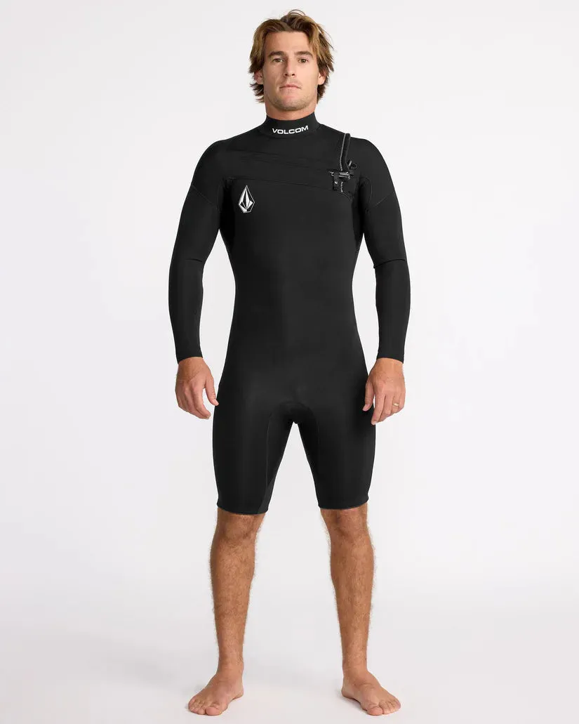 Volcom Men' 2/2MM Long Sleeve Spring Wetsuit Black A9532200_BLK