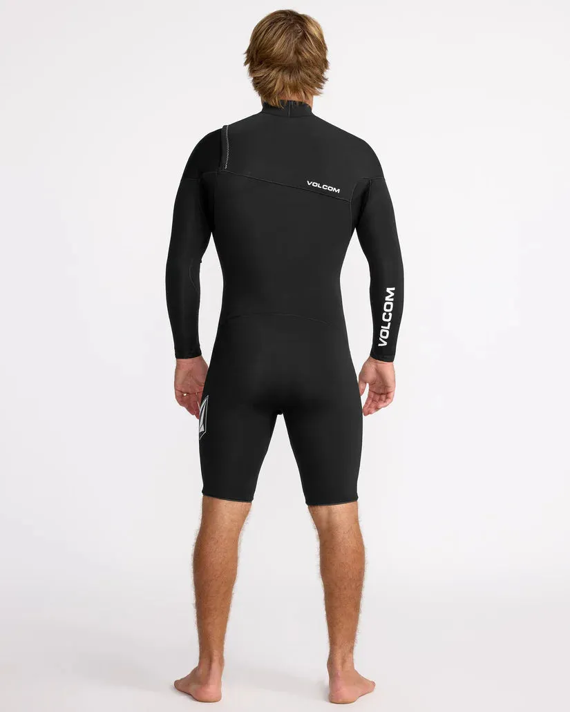 Volcom Men' 2/2MM Long Sleeve Spring Wetsuit Black A9532200_BLK