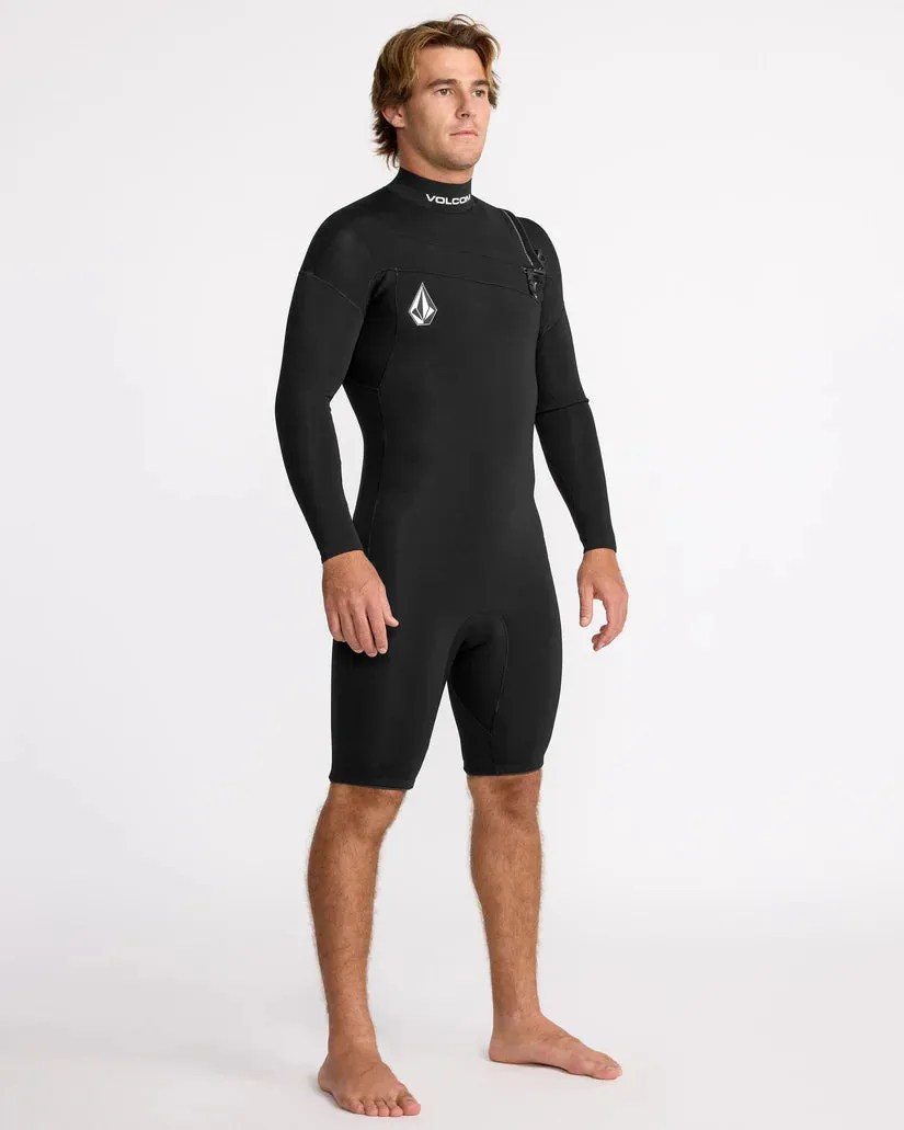Volcom Men' 2/2MM Long Sleeve Spring Wetsuit Black A9532200_BLK