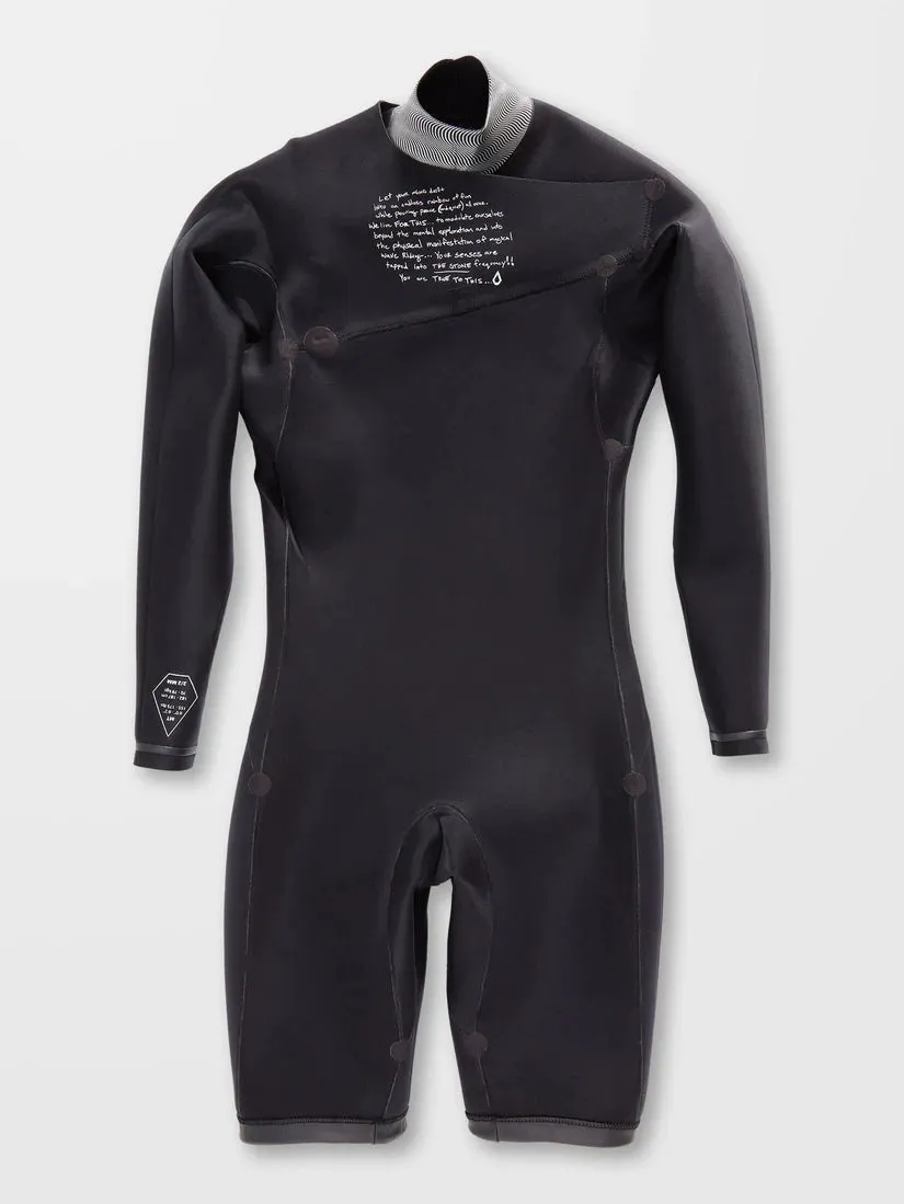 Volcom Men' 2/2MM Long Sleeve Spring Wetsuit Black A9532200_BLK
