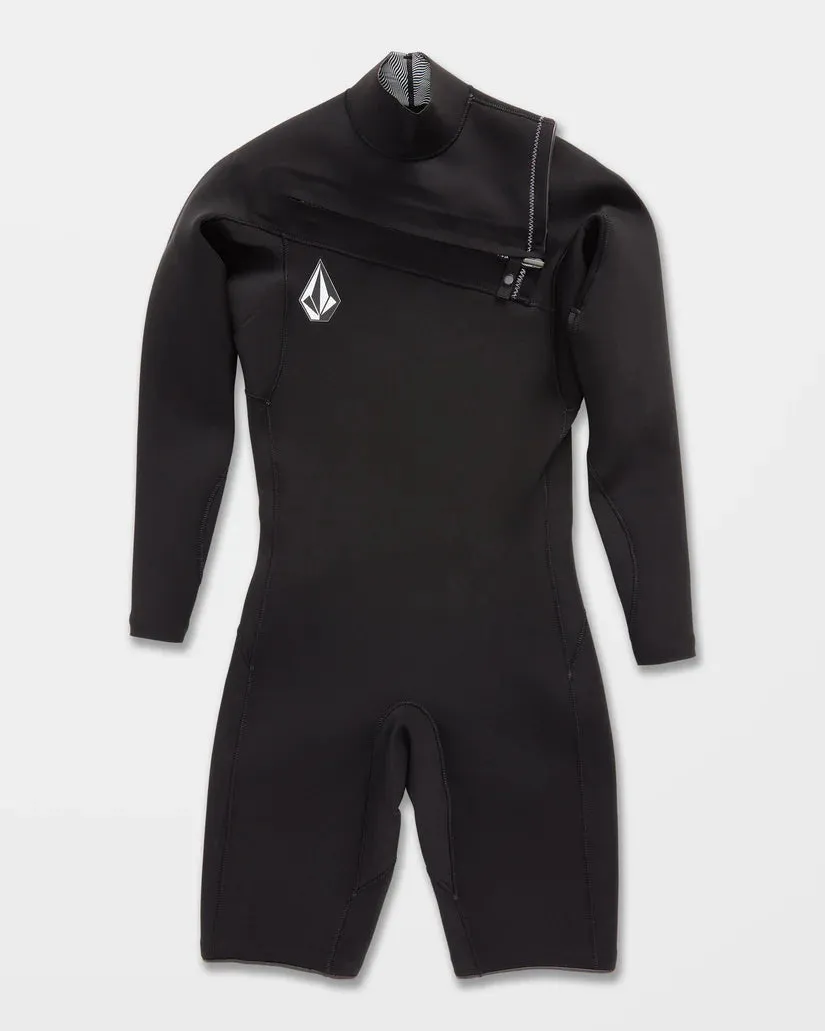 Volcom Men' 2/2MM Long Sleeve Spring Wetsuit Black A9532200_BLK