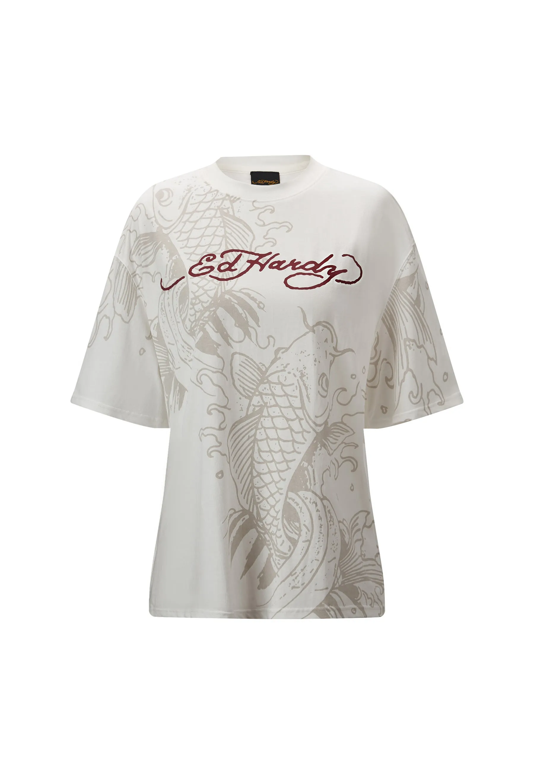 Womens Koi Logo Relaxed T-Shirt - White