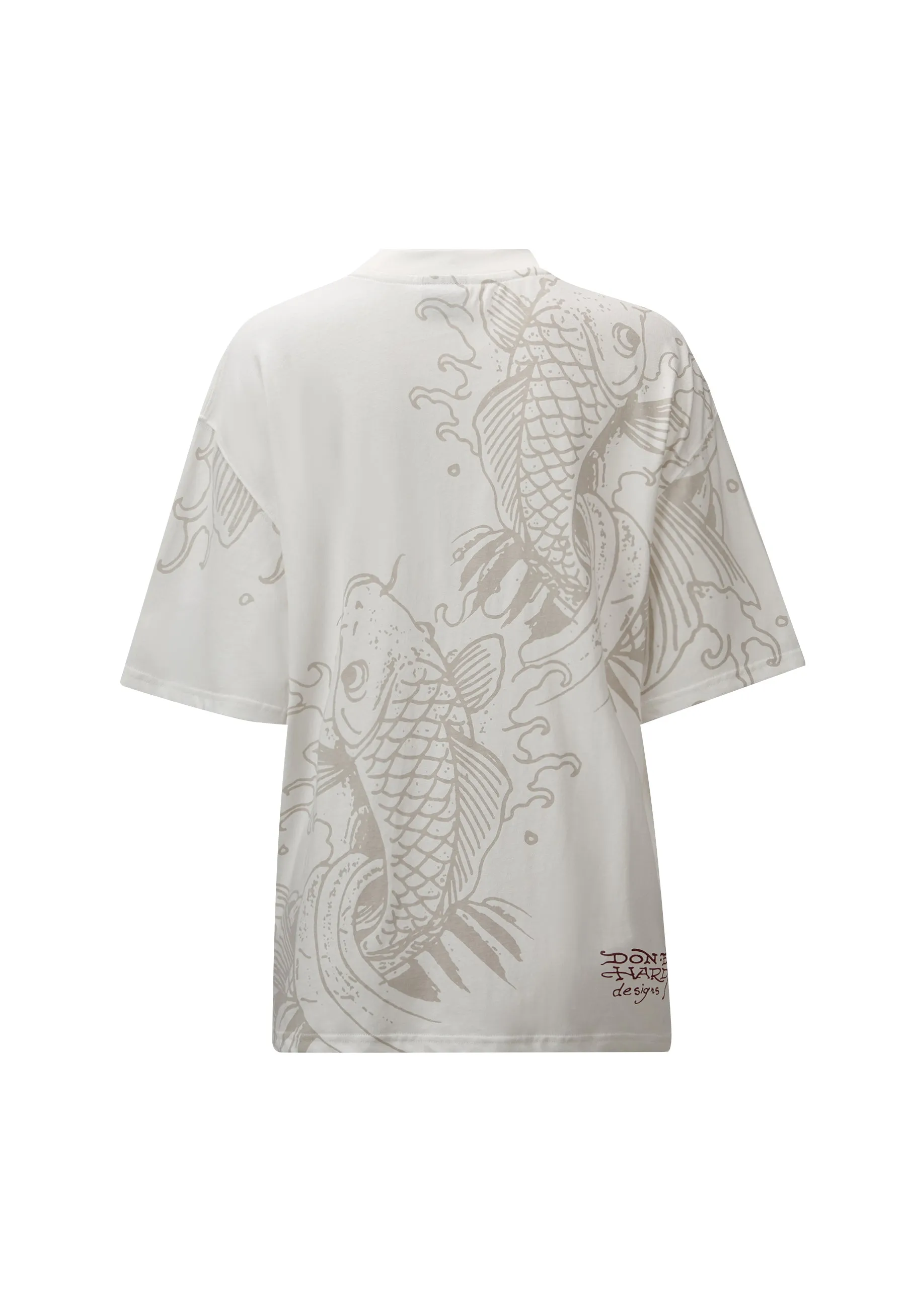 Womens Koi Logo Relaxed T-Shirt - White